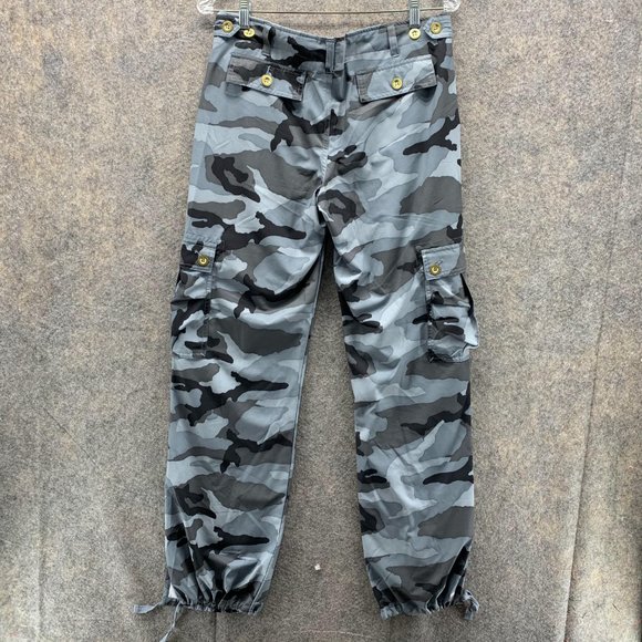 Nike Pants Women Small Ladies Camo Gray Black Pockets Cargo Outdoors Dri Fit VTG - Picture 10 of 12